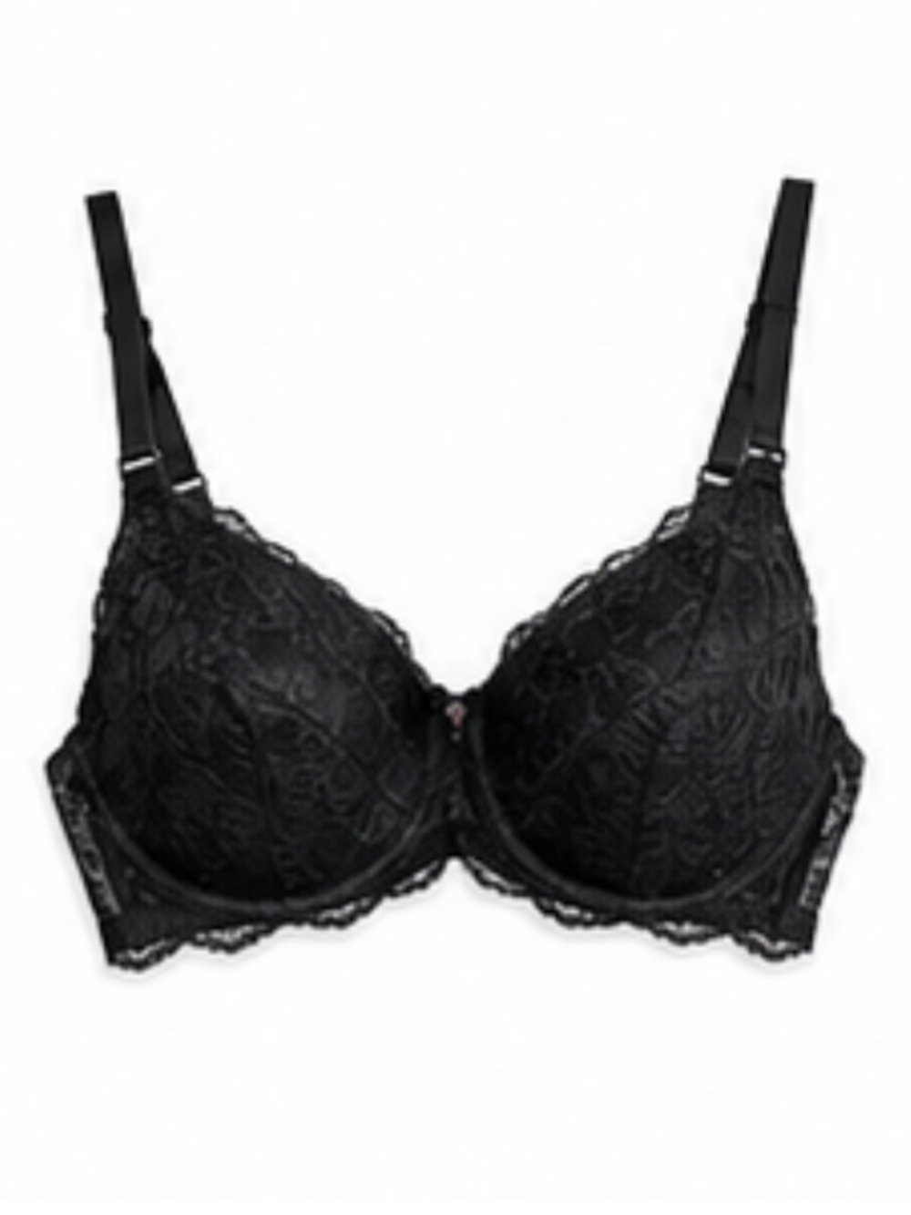 La Vie En Rose Black Lace-Trim Nursing T-Shirt Bra – Size 34C EUC